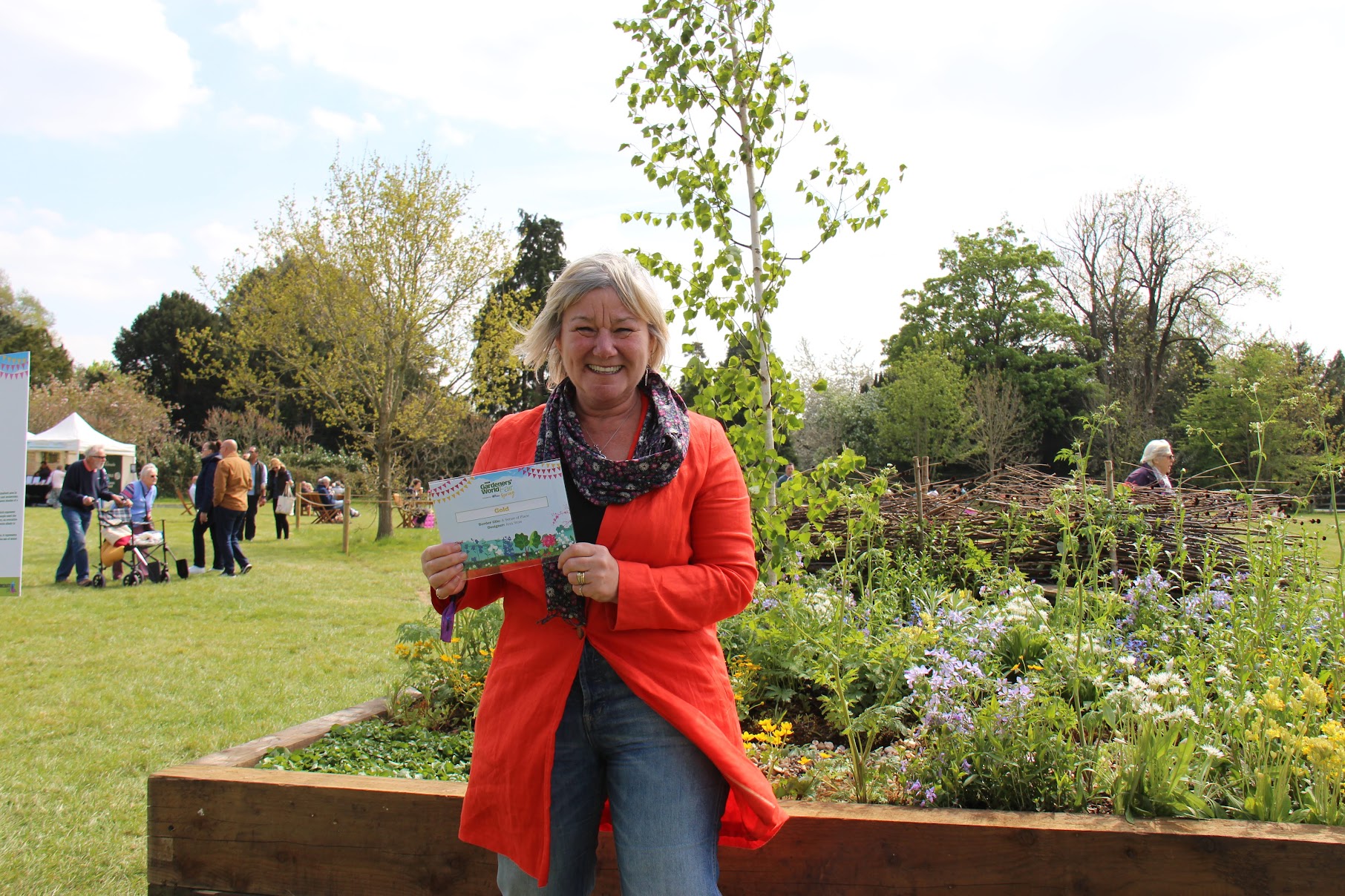 Ann Stowe with her award