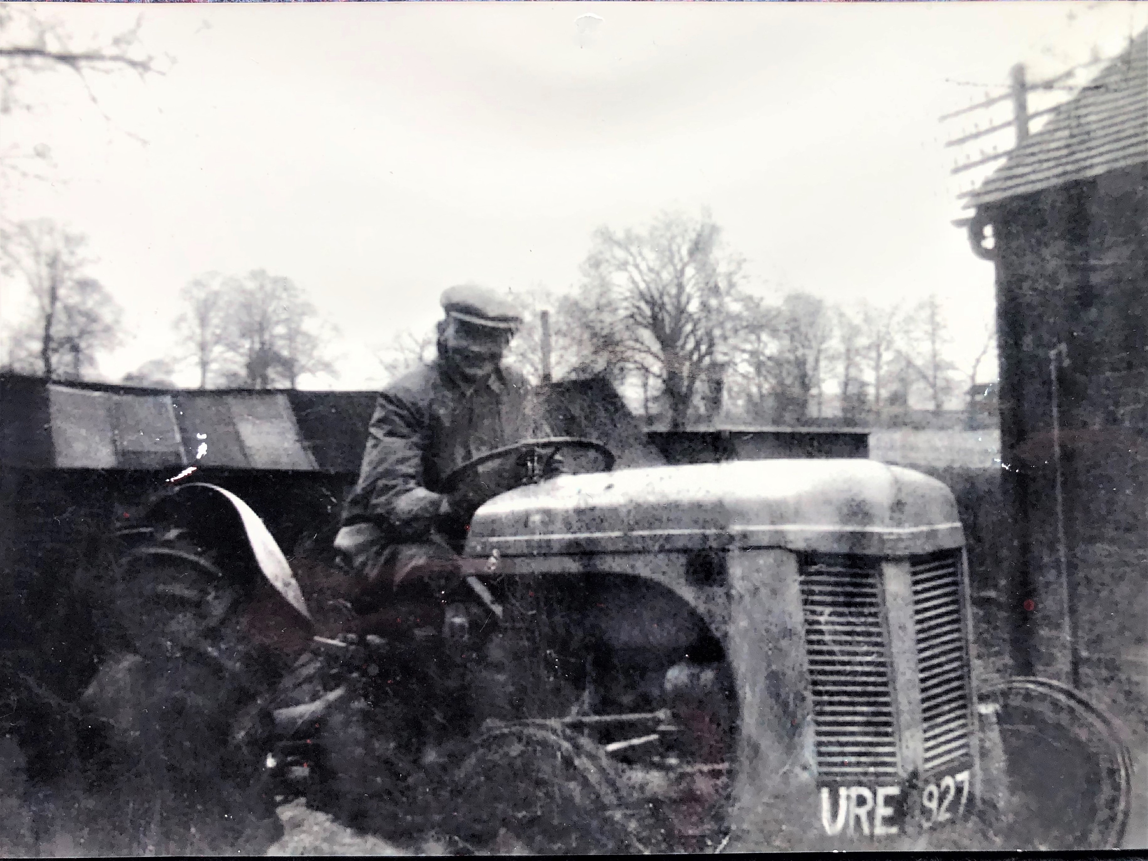 Arthur Hardy on his tractor