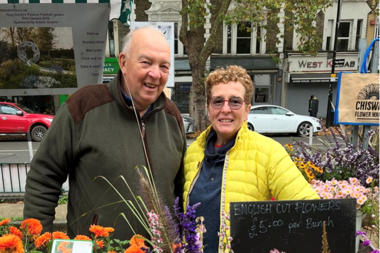 Rosy and Rob at Chiswick Flower Market November 2024